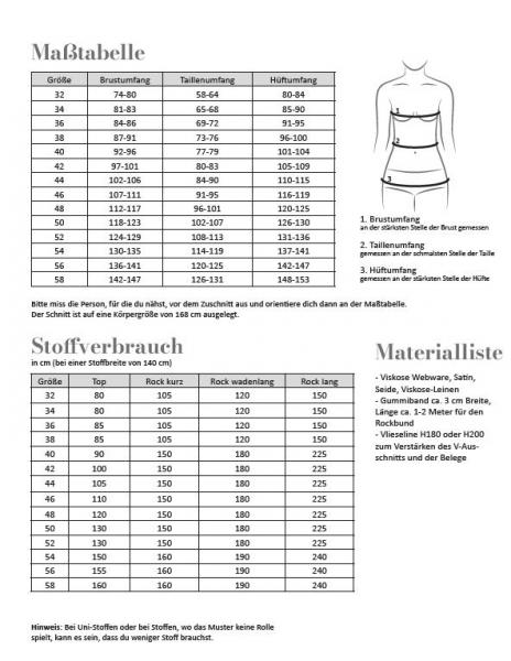 Fadenkäfer Papierschnittmuster Top & Rock